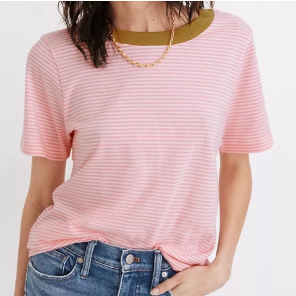 💗 Madewell Essential Ringer Tee Striped
Supima Cotton Top